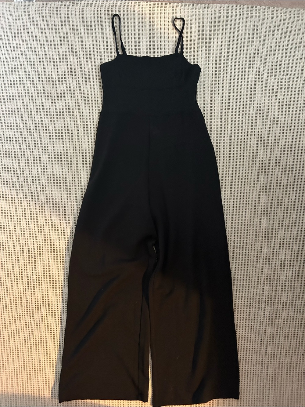 Madewell Black Spaghetti-Strap Wide-Leg Jumpsuit